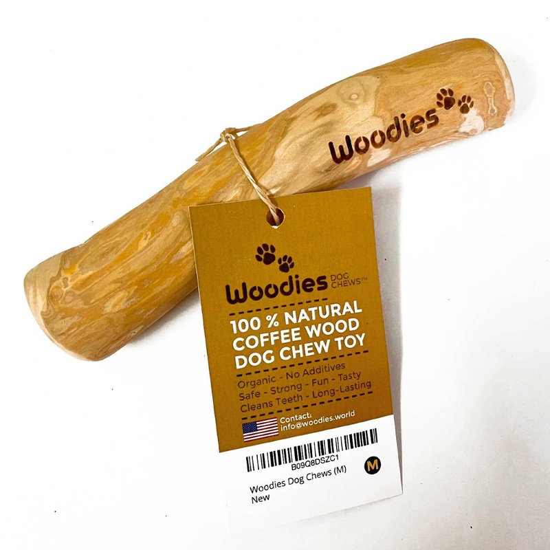 Woodies coffee wood dog chew toys (4 sizes) Medium