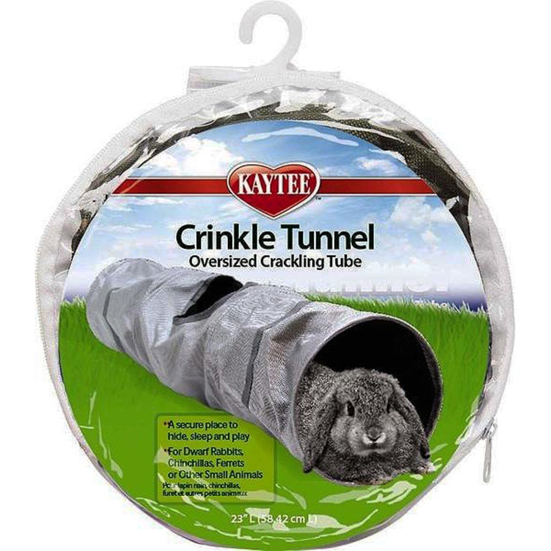 Crinkle Tunnel Oversized Crackling Small Animal Play Tube 23-in Long / 6-in Diameter