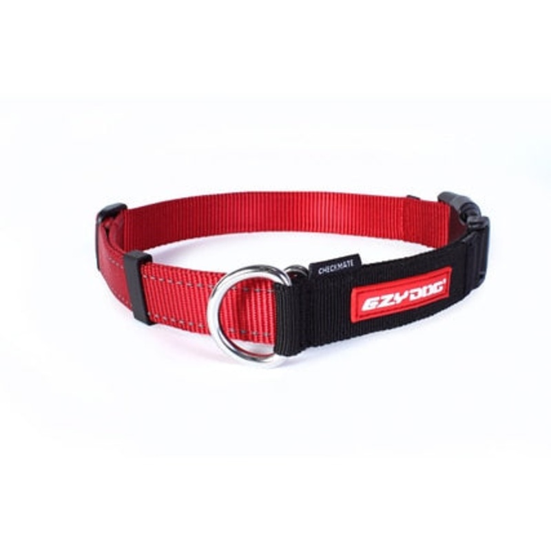 EzyDog Checkmate Dog Collar Black Small