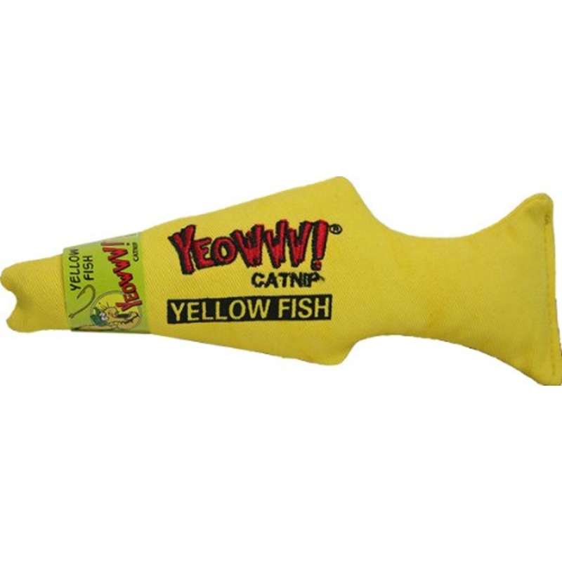 Yeowww! Yellow Fish Catnip Toy