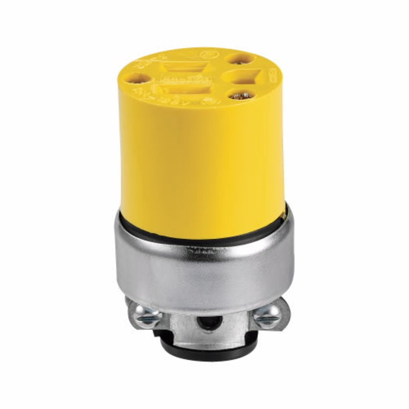 Eaton Cooper Wiring Straight Blade Connector 15A, 125V Yellow 125V Yellow