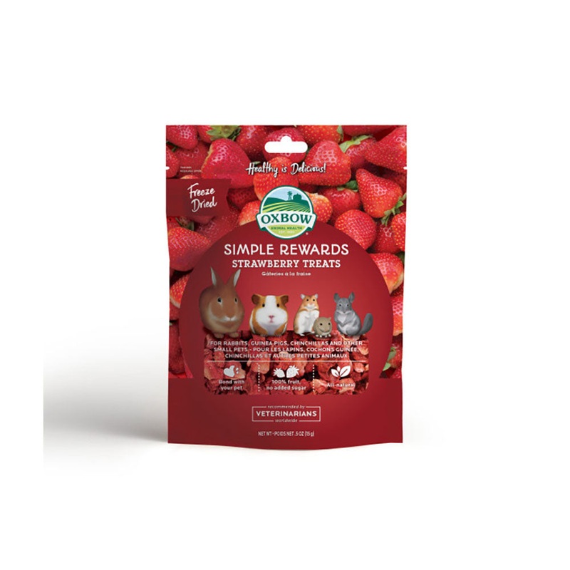 Oxbow Animal Health Simple Rewards Strawberry Treats 0.5 Oz