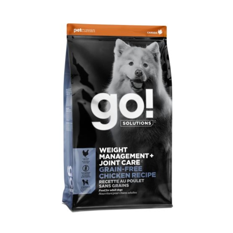 Petcurean GO! Solutions Weight Management + Joint Care Grain Free Chicken Recipe Dry Dog Food