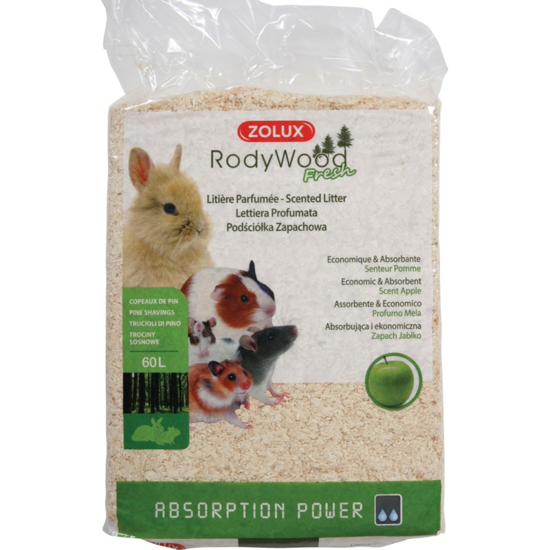 Rodent Litter Rodywood Fresh Apple 60L