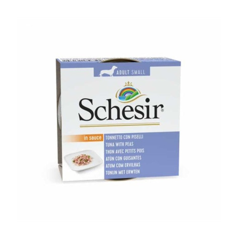 Schesir Dog Wet Food Can-Tuna with Peas-(Min Order 85g- 14pcs)[Weight – 85g]