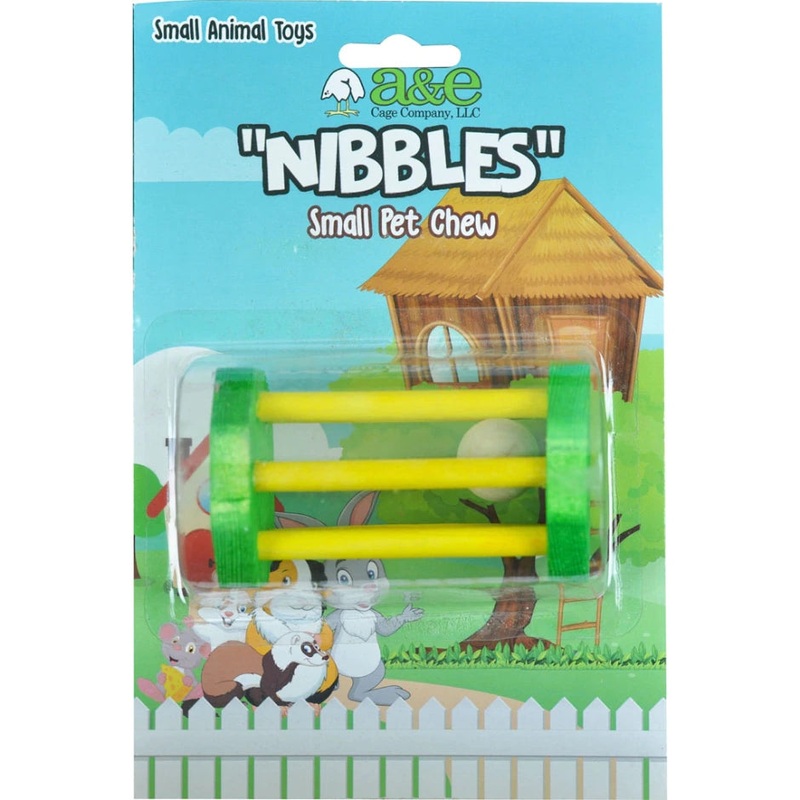 A&E Nibbles Wooden Barrel Chew Toy