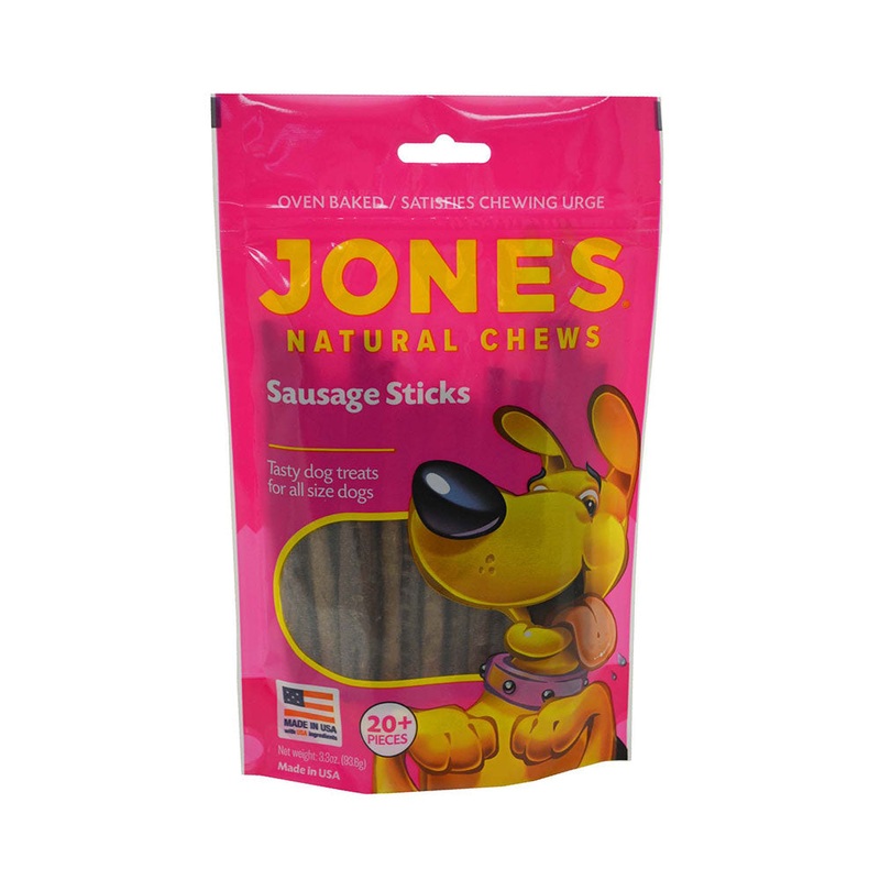 Jones Sausage Sticks Natural Dog Chews 3.3 Oz X 30 Count