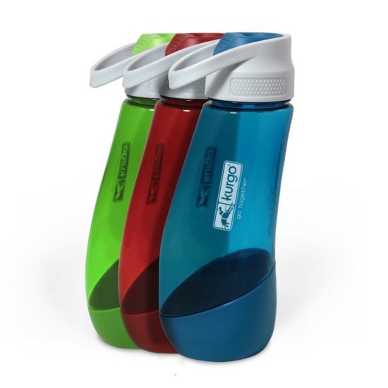 Kurgo Gourd Water Bottle & Bowl Blue