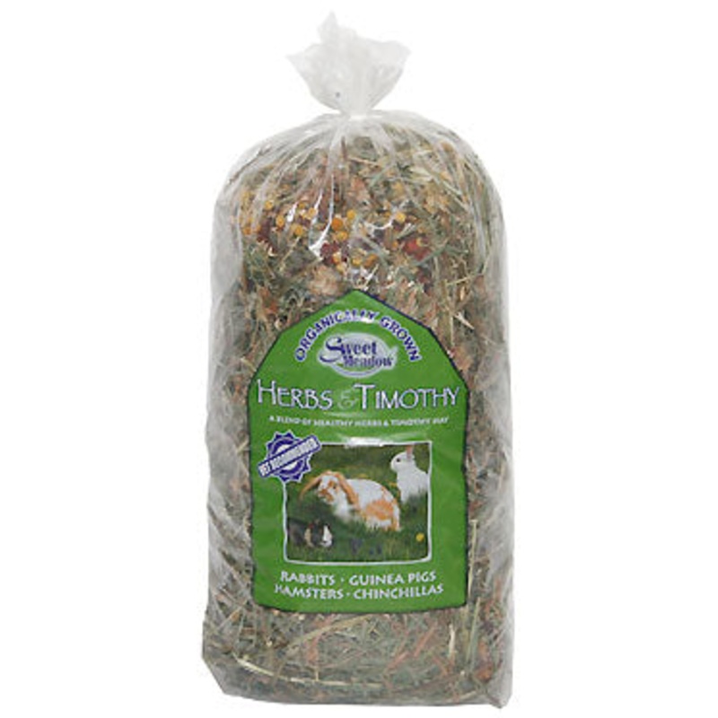 Sweet Meadow Farm Organically Grown Timothy With Herbs Small Animal Treat 20 oz – 6 Pack