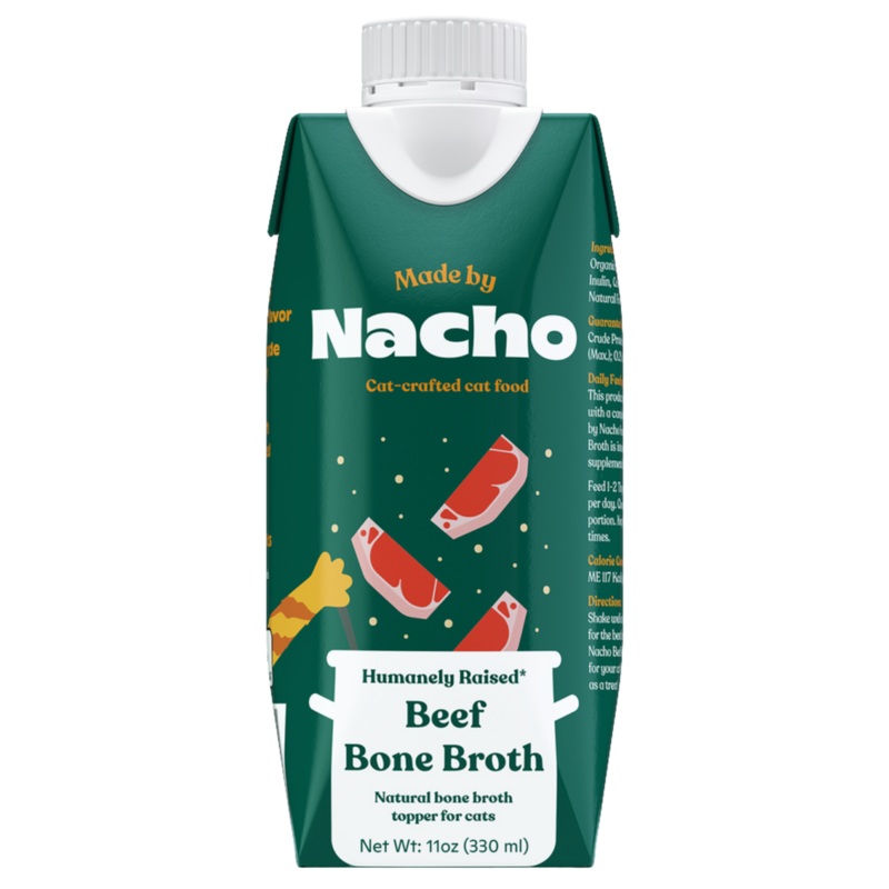 Made By Nacho Humanely Raised Beef Bone Broth Topper Cat Food (8.4 oz)