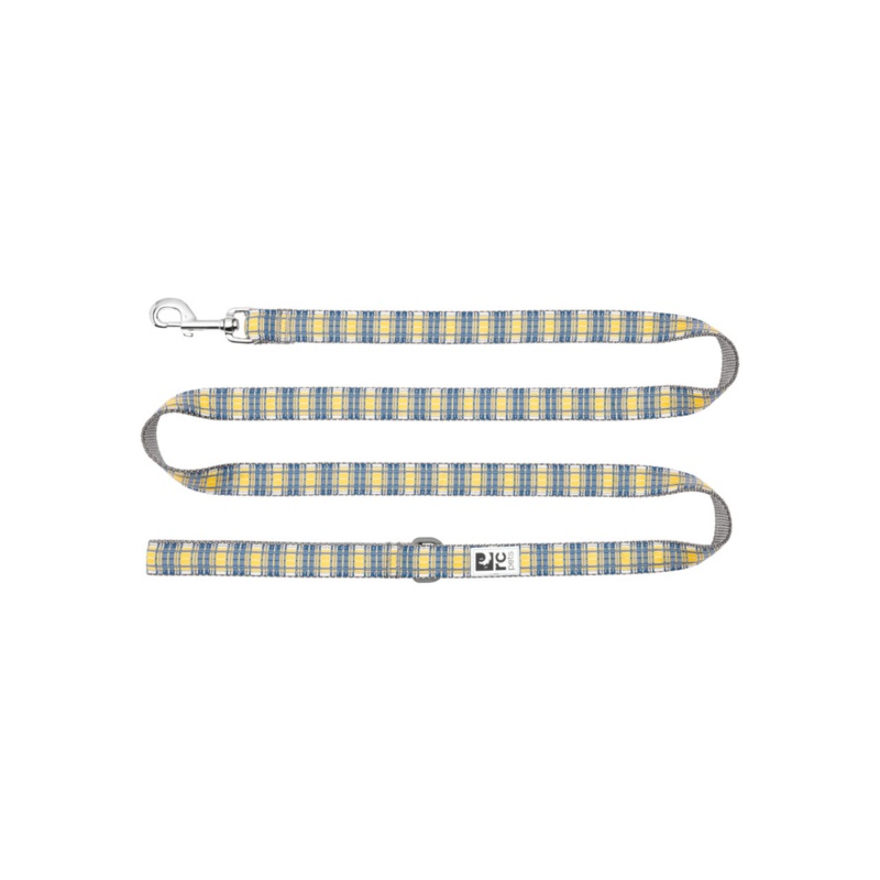RC PETS Dog Leash, Marigold Plaid, 3/4″x6′