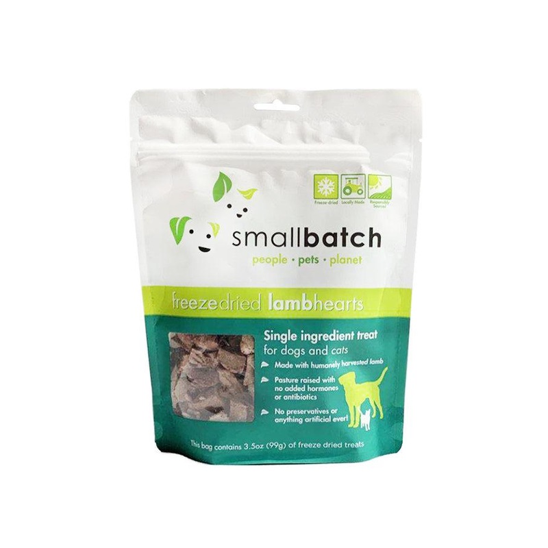 Small Batch Freeze-Dried Lamb Heart Dog Treats 3.5 oz
