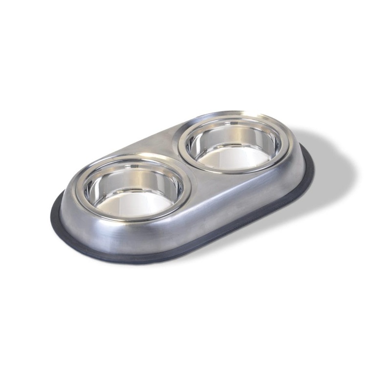 Van Ness Heavyweight Small Stainless Steel Double Dish