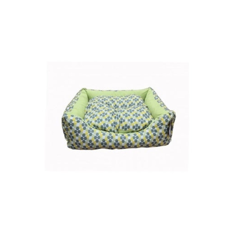 Empets Couch Bed Modern[Dimension – 90x75x22cm, Texture – Printed Green]
