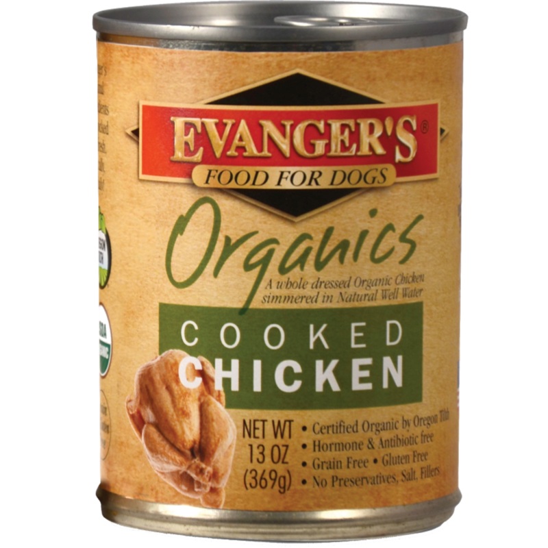 Evanger’s 100% Organic Cooked Chicken Canned Dog Food