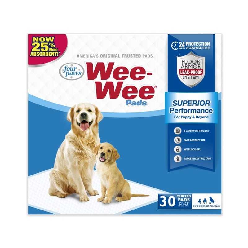 Four Paws Wee-Wee Superior Performance Standard Dog Pee Pads 22″x23″ 30Pk