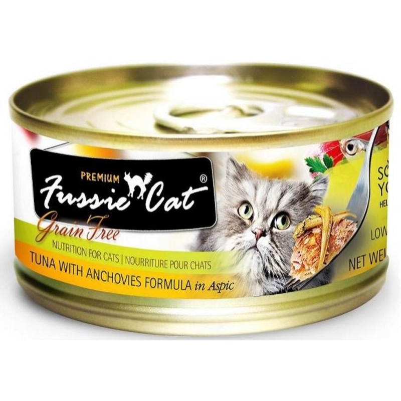 Fussie Cat Premium Tuna with Anchovies Formula in Aspic Canned Food