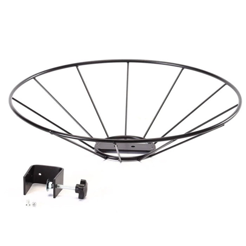 Metal Bird Bath Holder with Deck Mounting Clamp