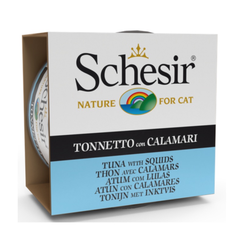 Schesir Cat Wet Food-Tuna With Squids (Min Order 85g – 14pcs)[Weight – 85g]