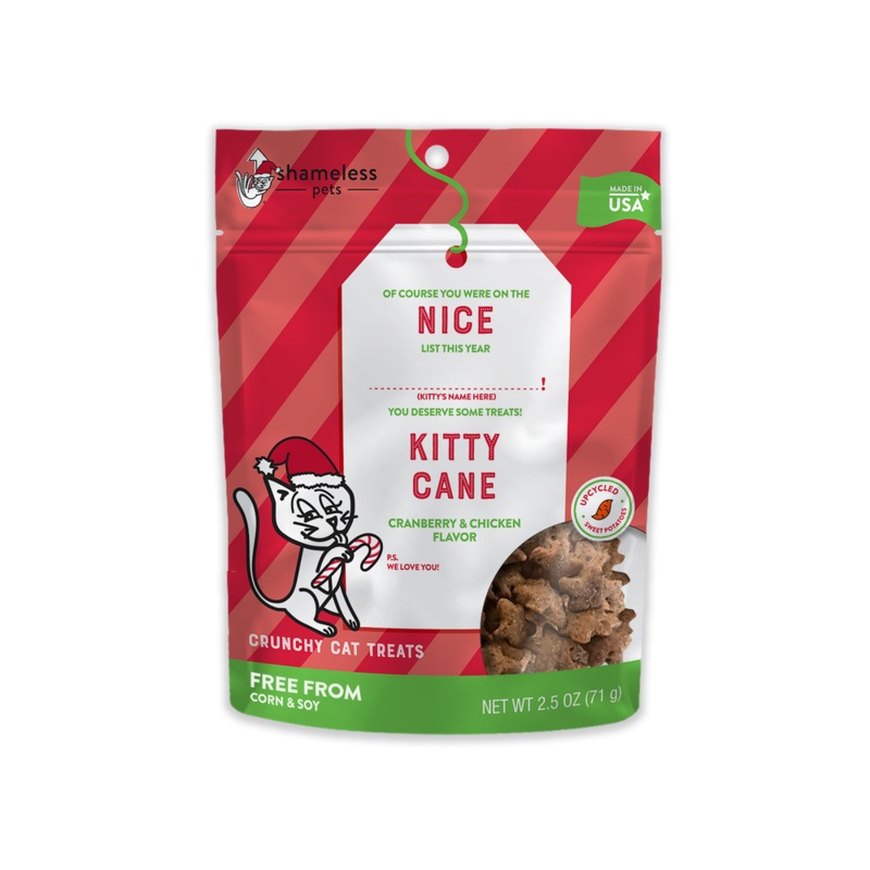 Shameless Pets Holiday Kitty Cane Cat Treats (2.5 oz)
