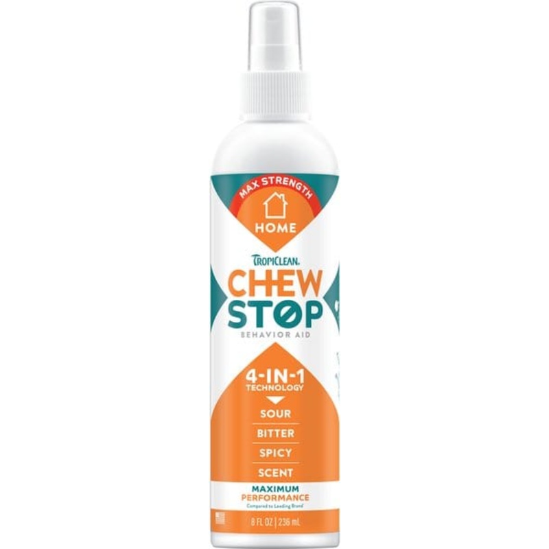 TropiClean Chew Stop Behavior Aid Dog & Home Spray 8 oz