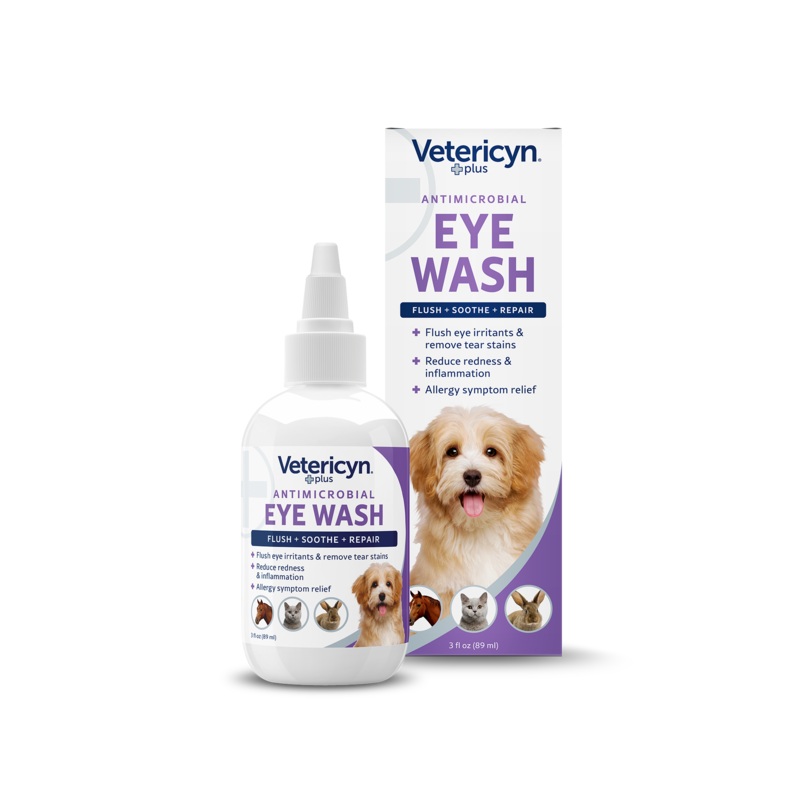 Vetericyn Plus Antimicrobial Eye Wash for Dogs & Cats, 3-ounce 3 oz