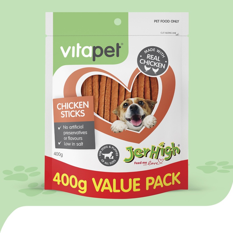 VitaPet – JerHigh Chicken Sticks Dog Treat (400g) 400g