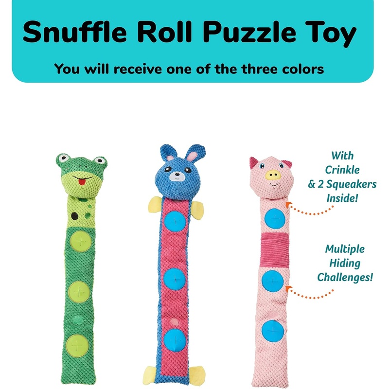 Ethical Pet Snuffle Roll Puzzle Dog Toy 25″
