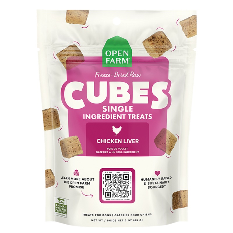 Open Farm Freeze Dried Raw Single Ingredient Chicken Liver Treat 3 oz