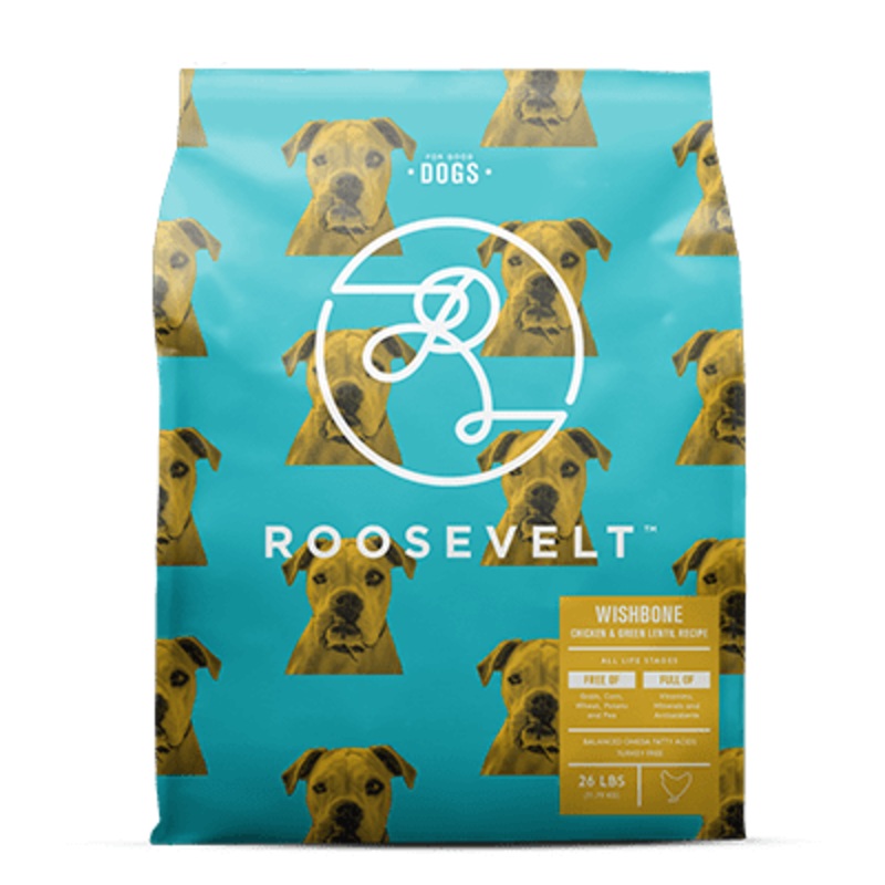 Roosevelt Wishbone Chicken and Green Lentil Grain Free Recipe Dry Dog Food 5 lb