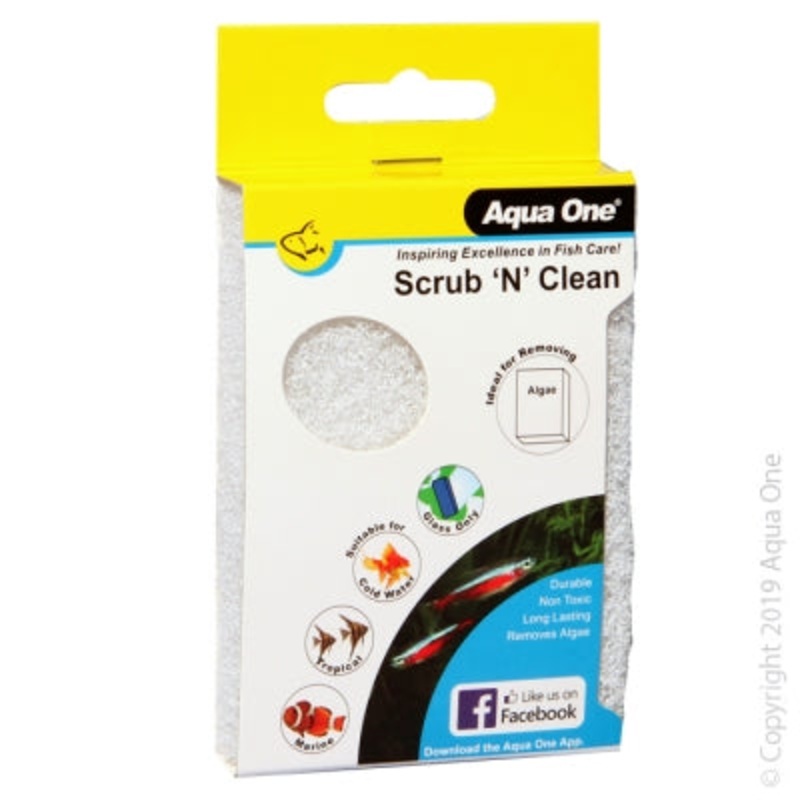 AQUA ONE SCRUB N CLEAN ALGAE PAD SMALL FINE