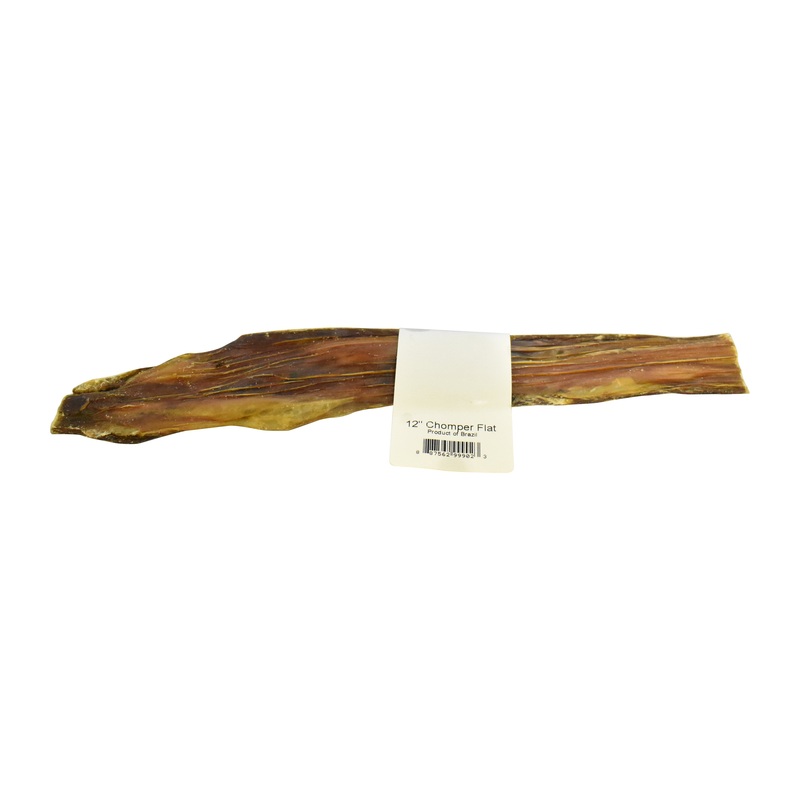 Free Range Beef Chomper Flat 12IN Dog Chew 12 inch