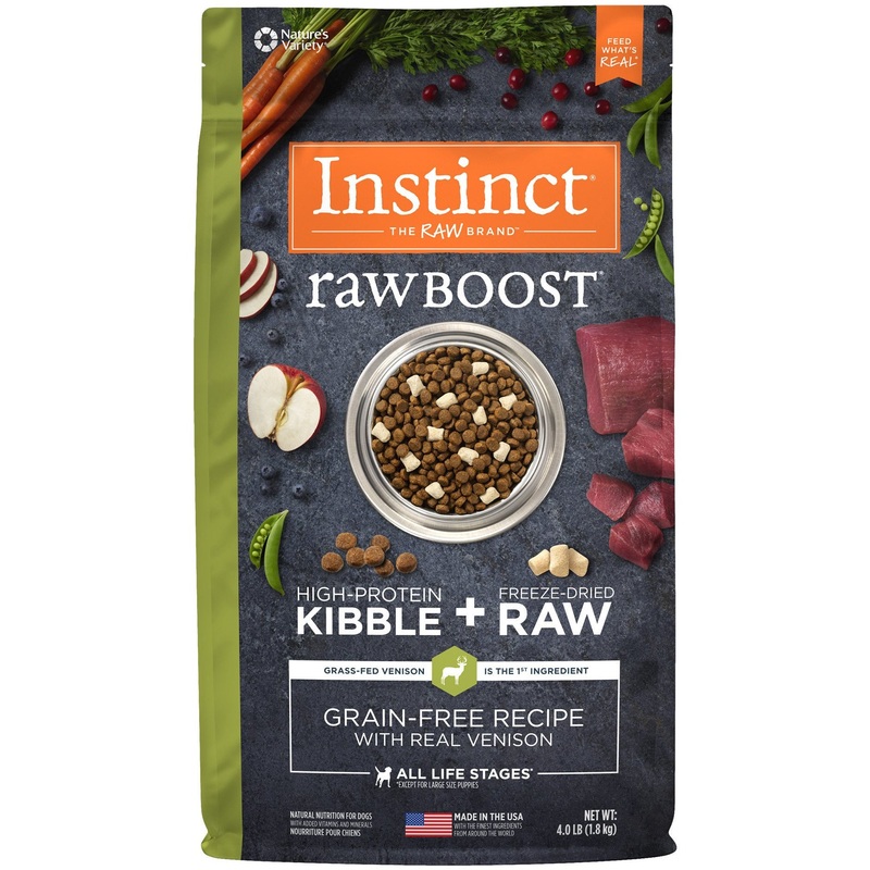 Nature’s Variety Instinct Raw Boost Grain-Free Recipe with Real Venison 4 lb.