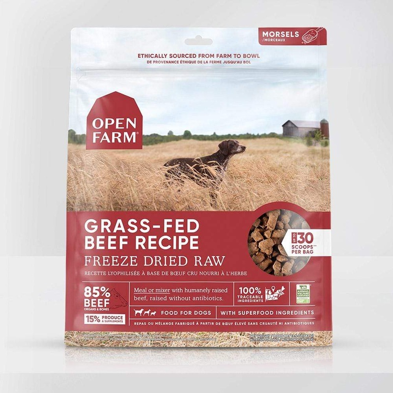 Open Farm Grass-Fed Beef Freeze Dried Raw Dog Food 13.5-oz