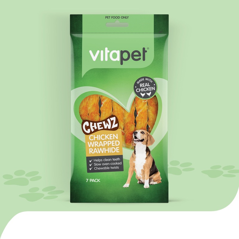 VitaPet – Chewz Chicken Wrapped Rawhide Twist Dog Treat (7pk) 7pk