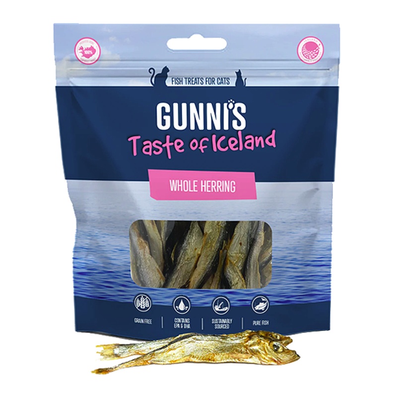 Whole Herring Air Dried Single Ingredient Grain-Free Fish Cat Treats 1.5oz