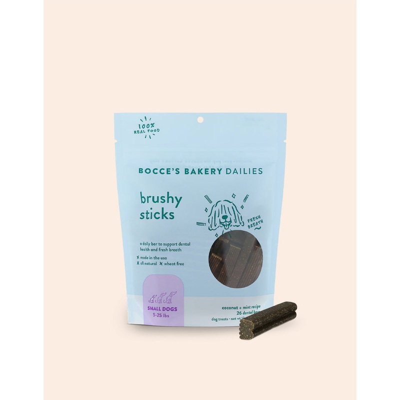 Bocce’s Bakery Brushy Sticks Dental Bars 16 Count Medium – 13 Oz.