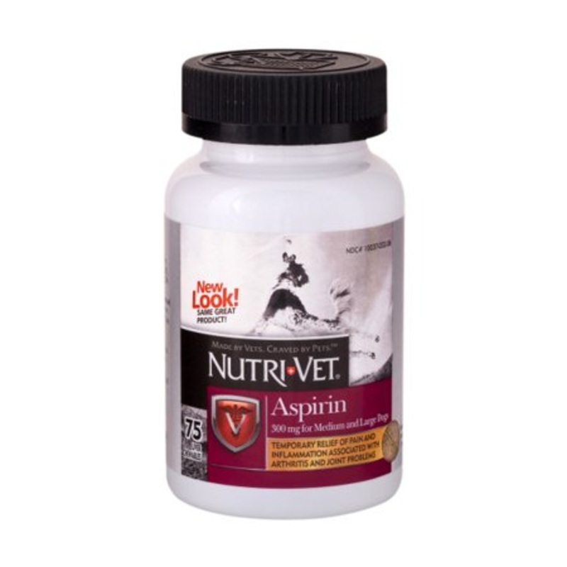 Nutri-Vet Aspirin Chewable Tablets for Large Dogs 75 Count