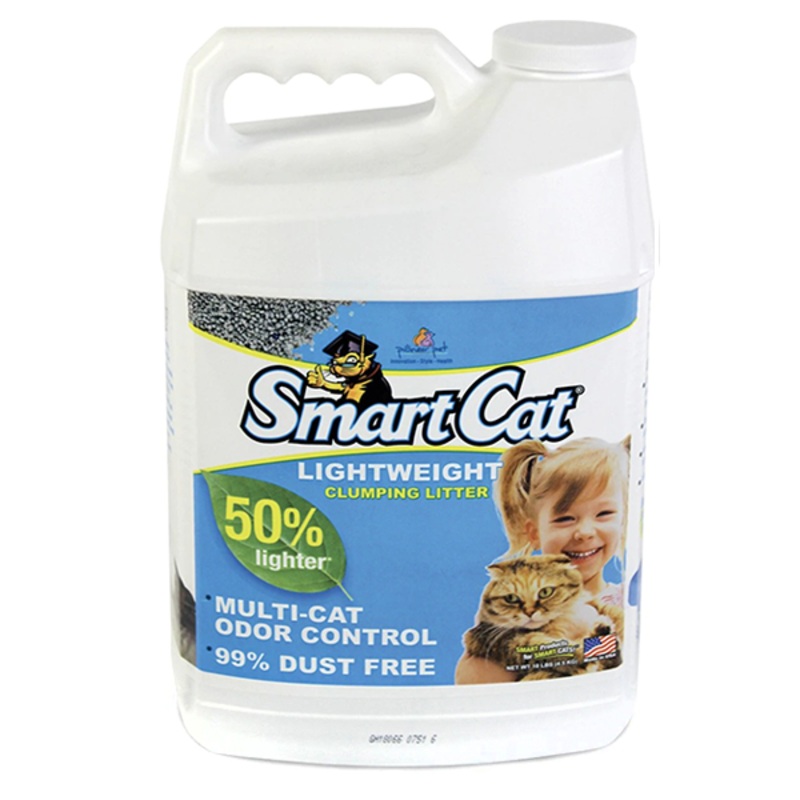 SmartCat Lightweight Unscented Clumping Clay Cat Litter 10 Pounds