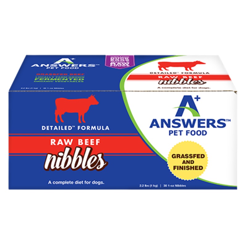 Answers Pet Food Detailed Beef Formula for Dogs – Nibbles 2.2 lb