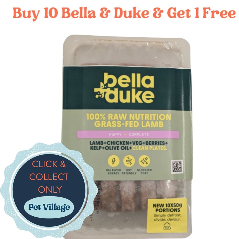 Bella & Duke Grass-Fed Lamb 500g  Puppy High-Protein, Nutrient-Rich Raw Food