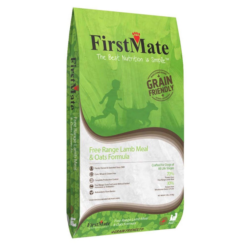 FirstMate Grain Friendly Free Range Lamb & Oats Formula Dog Food 25 Lbs