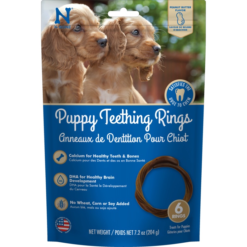 N-Bone Puppy Teething Rings Peanut Butter