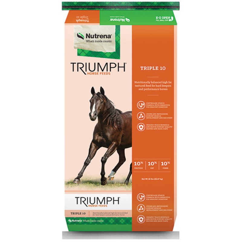 Nutrena Triumph Triple 10 Sweet Horse Feed (formerly Southern States Triple 10T Sweet) 50-lb