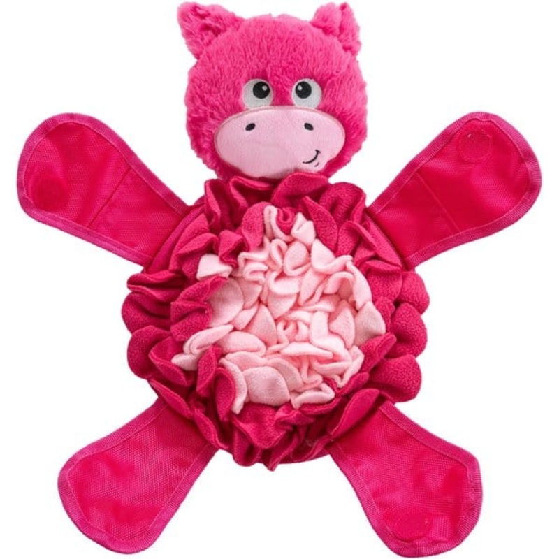Outward Hound Snuffle Palz Interactive Plush Pig Puzzle & Snuffle Mat Dog Toy 13.4 x 9 in