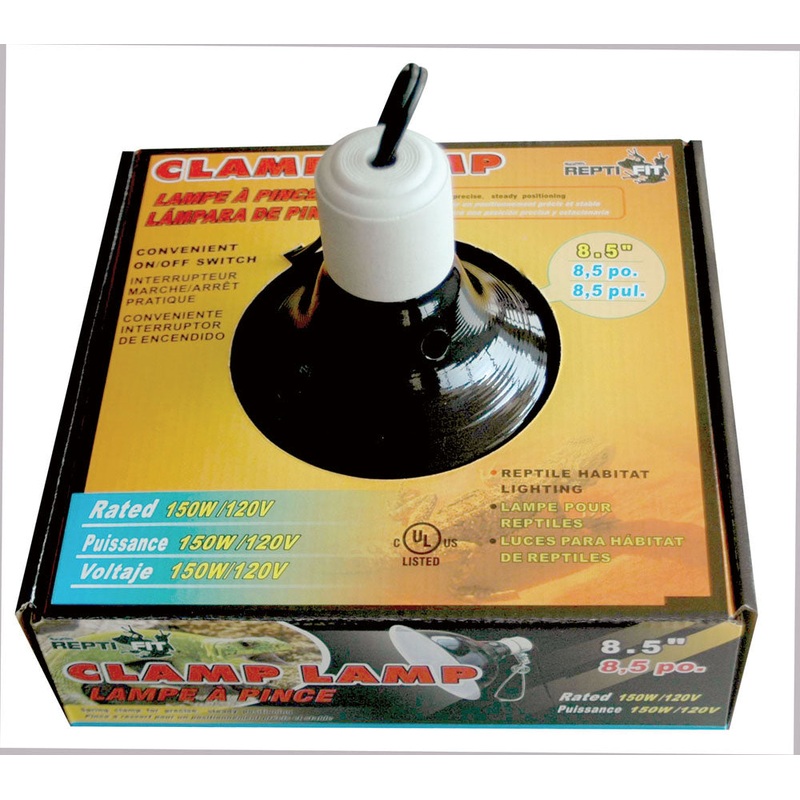 RF Black Dome Clamp Lamp 8.5″