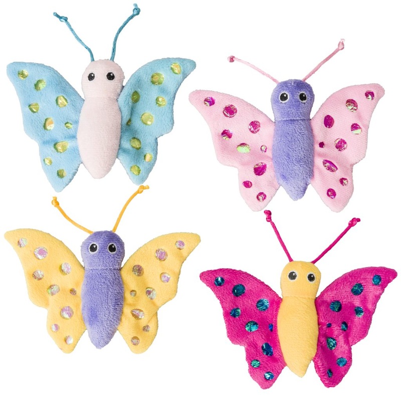 SPOT Shimmer Glimmer Butterfly with Catnip Cat Toy