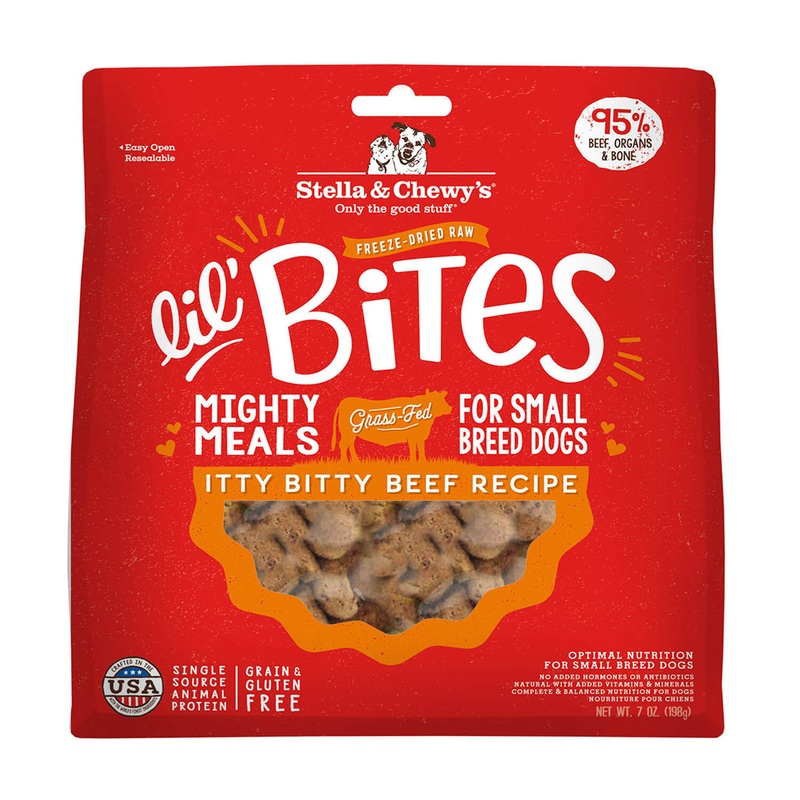 Stella and Chewy’s Freeze Dried Raw Lil’ Bites for Small Breed Dogs – Itty Bitty Beef 7oz