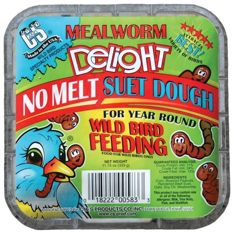 C&S Mealworm Delight No Melt Suet Dough 11.75 oz
