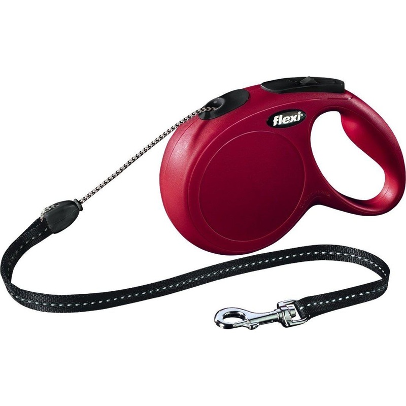 Flexi New Classic Retractable Cord Leash 16ft for Dogs, select Small Red